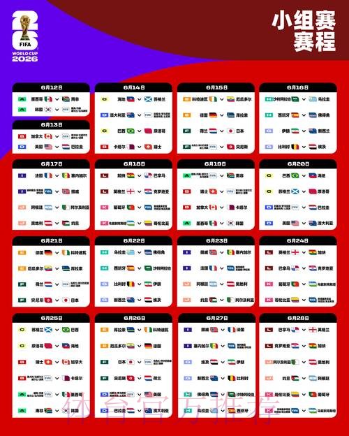 2026世界杯比赛时间最新比赛时间表怎么看